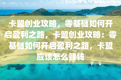 卡盟创业攻略，零基础如何开启盈利之路，卡盟创业攻略：零基础如何开启盈利之路，卡盟应该怎么赚钱