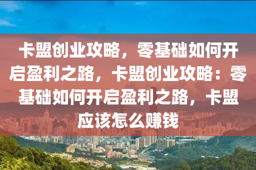 卡盟创业攻略，零基础如何开启盈利之路，卡盟创业攻略：零基础如何开启盈利之路，卡盟应该怎么赚钱