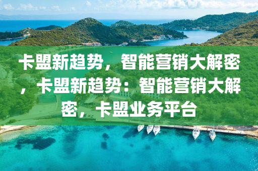 卡盟新趋势，智能营销大解密，卡盟新趋势：智能营销大解密，卡盟业务平台