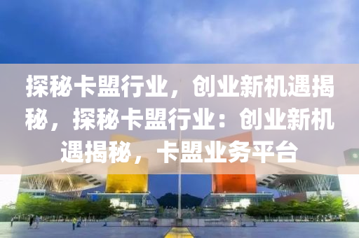 探秘卡盟行业，创业新机遇揭秘，探秘卡盟行业：创业新机遇揭秘，卡盟业务平台