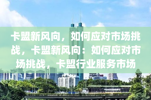 卡盟新风向，如何应对市场挑战，卡盟新风向：如何应对市场挑战，卡盟行业服务市场