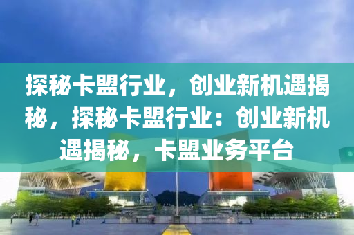 探秘卡盟行业，创业新机遇揭秘，探秘卡盟行业：创业新机遇揭秘，卡盟业务平台