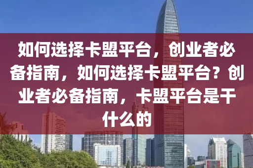 如何选择卡盟平台，创业者必备指南，如何选择卡盟平台？创业者必备指南，卡盟平台是干什么的