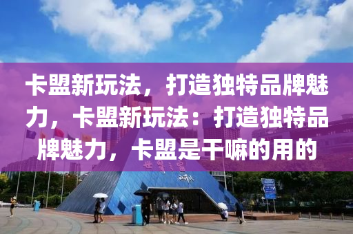 卡盟新玩法，打造独特品牌魅力，卡盟新玩法：打造独特品牌魅力，卡盟是干嘛的用的