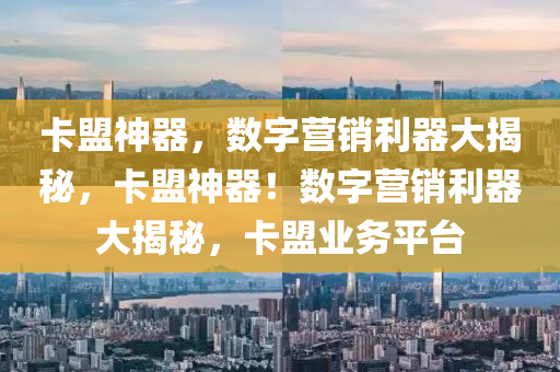 卡盟神器，数字营销利器大揭秘，卡盟神器！数字营销利器大揭秘，卡盟业务平台