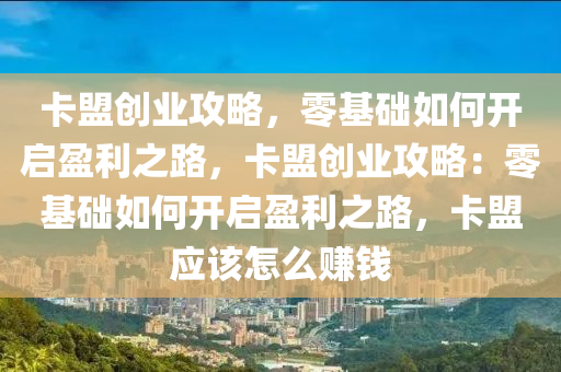 卡盟创业攻略，零基础如何开启盈利之路，卡盟创业攻略：零基础如何开启盈利之路，卡盟应该怎么赚钱