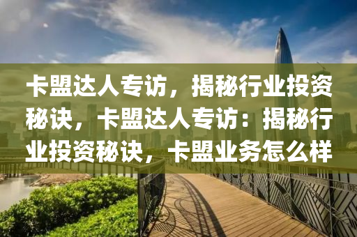 卡盟达人专访，揭秘行业投资秘诀，卡盟达人专访：揭秘行业投资秘诀，卡盟业务怎么样