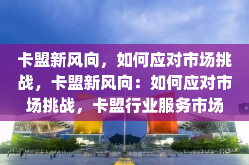 卡盟新风向，如何应对市场挑战，卡盟新风向：如何应对市场挑战，卡盟行业服务市场