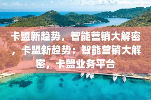 卡盟新趋势，智能营销大解密，卡盟新趋势：智能营销大解密，卡盟业务平台