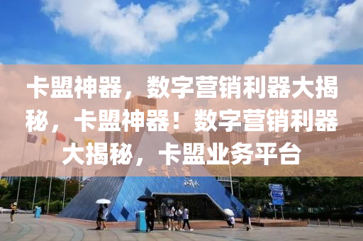 卡盟神器，数字营销利器大揭秘，卡盟神器！数字营销利器大揭秘，卡盟业务平台