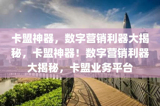 卡盟神器，数字营销利器大揭秘，卡盟神器！数字营销利器大揭秘，卡盟业务平台