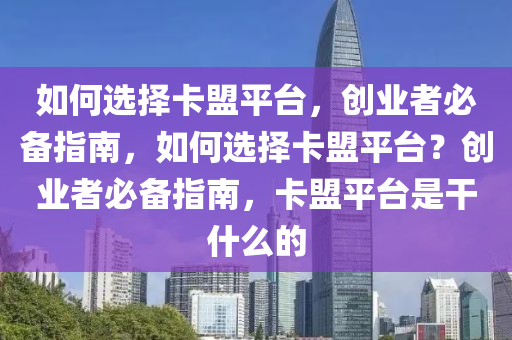 如何选择卡盟平台，创业者必备指南，如何选择卡盟平台？创业者必备指南，卡盟平台是干什么的