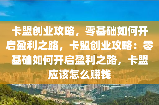 卡盟创业攻略，零基础如何开启盈利之路，卡盟创业攻略：零基础如何开启盈利之路，卡盟应该怎么赚钱