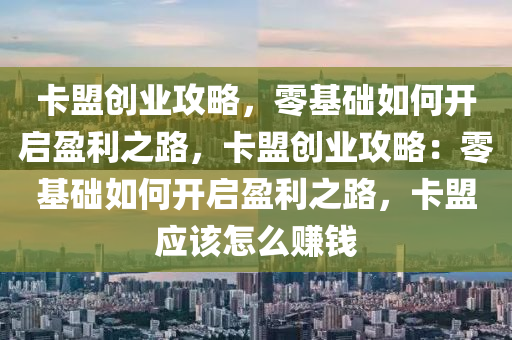 卡盟创业攻略，零基础如何开启盈利之路，卡盟创业攻略：零基础如何开启盈利之路，卡盟应该怎么赚钱