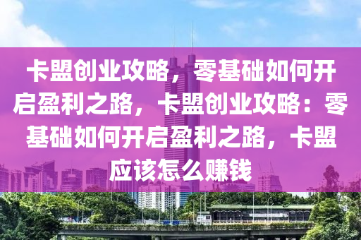 卡盟创业攻略，零基础如何开启盈利之路，卡盟创业攻略：零基础如何开启盈利之路，卡盟应该怎么赚钱