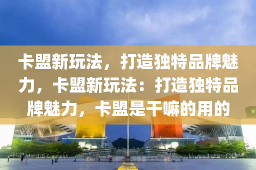 卡盟新玩法，打造独特品牌魅力，卡盟新玩法：打造独特品牌魅力，卡盟是干嘛的用的