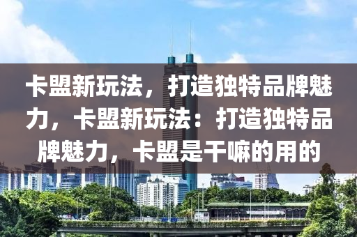 卡盟新玩法，打造独特品牌魅力，卡盟新玩法：打造独特品牌魅力，卡盟是干嘛的用的