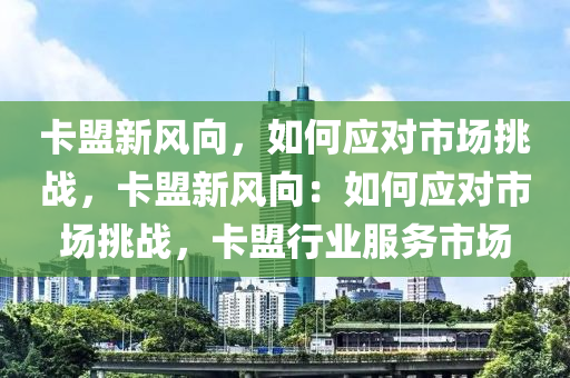 卡盟新风向，如何应对市场挑战，卡盟新风向：如何应对市场挑战，卡盟行业服务市场