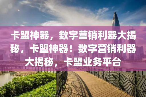 卡盟神器，数字营销利器大揭秘，卡盟神器！数字营销利器大揭秘，卡盟业务平台