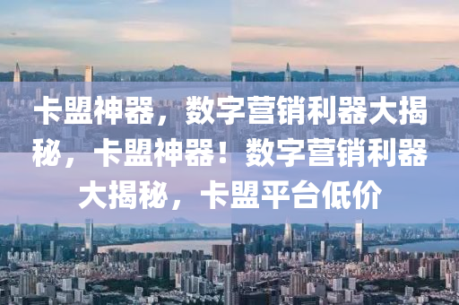 卡盟神器，数字营销利器大揭秘，卡盟神器！数字营销利器大揭秘，卡盟平台低价