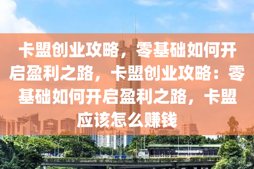 卡盟创业攻略，零基础如何开启盈利之路，卡盟创业攻略：零基础如何开启盈利之路，卡盟应该怎么赚钱