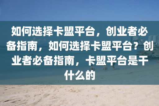 如何选择卡盟平台，创业者必备指南，如何选择卡盟平台？创业者必备指南，卡盟平台是干什么的
