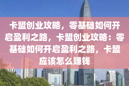 卡盟创业攻略，零基础如何开启盈利之路，卡盟创业攻略：零基础如何开启盈利之路，卡盟应该怎么赚钱