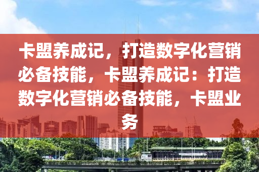 卡盟养成记，打造数字化营销必备技能，卡盟养成记：打造数字化营销必备技能，卡盟业务
