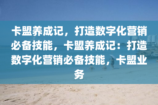 卡盟养成记，打造数字化营销必备技能，卡盟养成记：打造数字化营销必备技能，卡盟业务