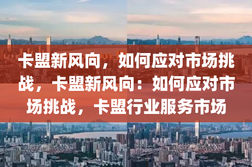 卡盟新风向，如何应对市场挑战，卡盟新风向：如何应对市场挑战，卡盟行业服务市场