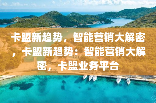 卡盟新趋势，智能营销大解密，卡盟新趋势：智能营销大解密，卡盟业务平台