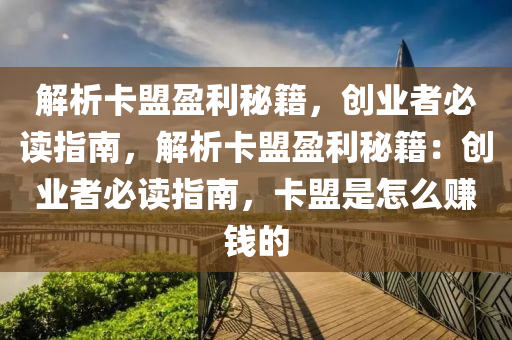 解析卡盟盈利秘籍，创业者必读指南，解析卡盟盈利秘籍：创业者必读指南，卡盟是怎么赚钱的