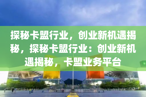 探秘卡盟行业，创业新机遇揭秘，探秘卡盟行业：创业新机遇揭秘，卡盟业务平台