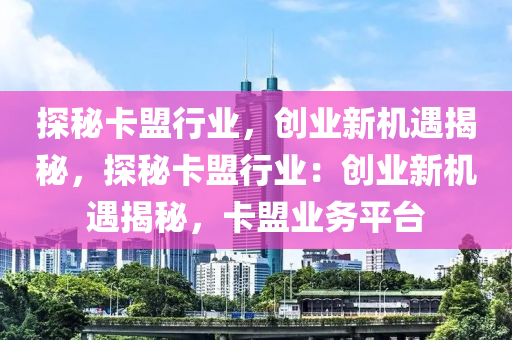探秘卡盟行业，创业新机遇揭秘，探秘卡盟行业：创业新机遇揭秘，卡盟业务平台