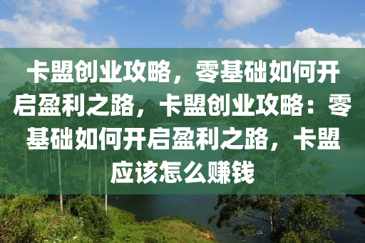 卡盟创业攻略，零基础如何开启盈利之路，卡盟创业攻略：零基础如何开启盈利之路，卡盟应该怎么赚钱