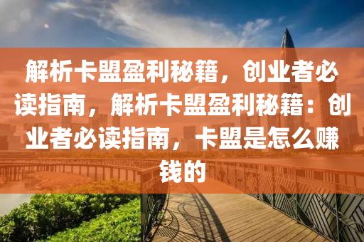 解析卡盟盈利秘籍，创业者必读指南，解析卡盟盈利秘籍：创业者必读指南，卡盟是怎么赚钱的