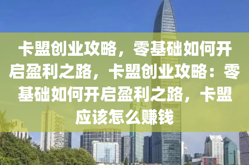 卡盟创业攻略，零基础如何开启盈利之路，卡盟创业攻略：零基础如何开启盈利之路，卡盟应该怎么赚钱