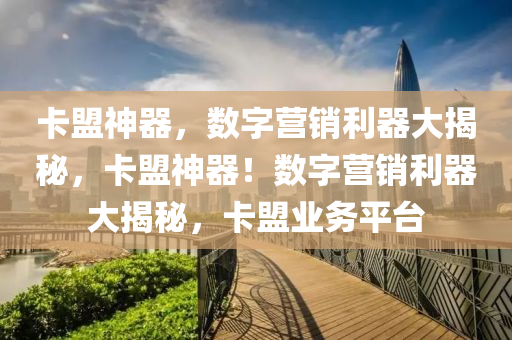 卡盟神器，数字营销利器大揭秘，卡盟神器！数字营销利器大揭秘，卡盟业务平台
