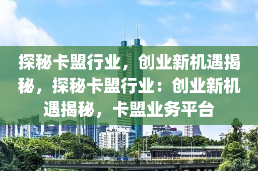 探秘卡盟行业，创业新机遇揭秘，探秘卡盟行业：创业新机遇揭秘，卡盟业务平台