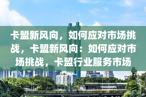 卡盟新风向，如何应对市场挑战，卡盟新风向：如何应对市场挑战，卡盟行业服务市场