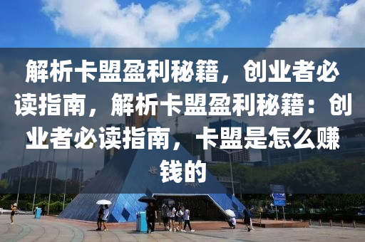 解析卡盟盈利秘籍，创业者必读指南，解析卡盟盈利秘籍：创业者必读指南，卡盟是怎么赚钱的