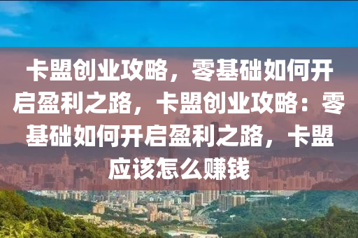卡盟创业攻略，零基础如何开启盈利之路，卡盟创业攻略：零基础如何开启盈利之路，卡盟应该怎么赚钱