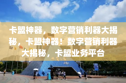卡盟神器，数字营销利器大揭秘，卡盟神器！数字营销利器大揭秘，卡盟业务平台