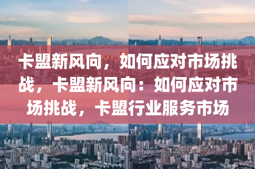 卡盟新风向，如何应对市场挑战，卡盟新风向：如何应对市场挑战，卡盟行业服务市场