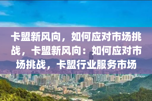 卡盟新风向，如何应对市场挑战，卡盟新风向：如何应对市场挑战，卡盟行业服务市场