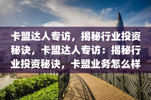 卡盟达人专访，揭秘行业投资秘诀，卡盟达人专访：揭秘行业投资秘诀，卡盟业务怎么样