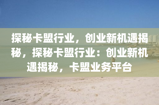 探秘卡盟行业，创业新机遇揭秘，探秘卡盟行业：创业新机遇揭秘，卡盟业务平台