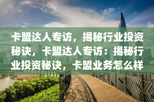 卡盟达人专访，揭秘行业投资秘诀，卡盟达人专访：揭秘行业投资秘诀，卡盟业务怎么样