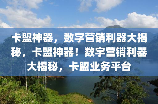 卡盟神器，数字营销利器大揭秘，卡盟神器！数字营销利器大揭秘，卡盟业务平台