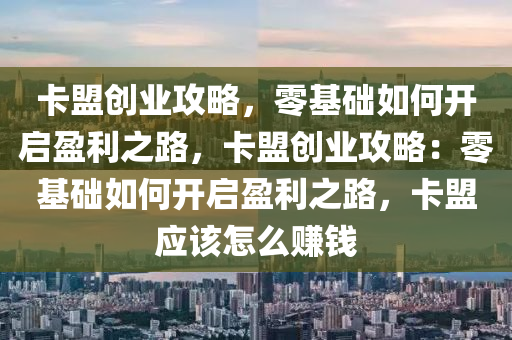 卡盟创业攻略，零基础如何开启盈利之路，卡盟创业攻略：零基础如何开启盈利之路，卡盟应该怎么赚钱